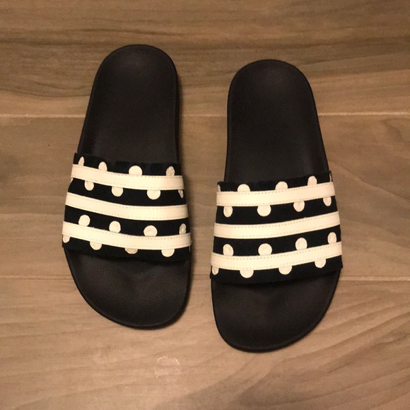 adidas slides polka dot